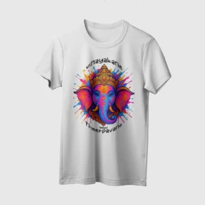 Vinayagane Vinai Theerapavane | English | Unisex T-Shirt | 100% Cotton | Regular Fit | Spiritual Graphic Tee | D1